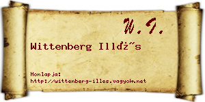 Wittenberg Illés névjegykártya